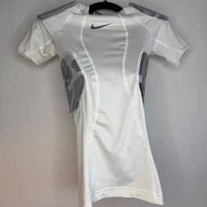 Nike Pro Youth Compression Football Padded Shirt White Camo Size L